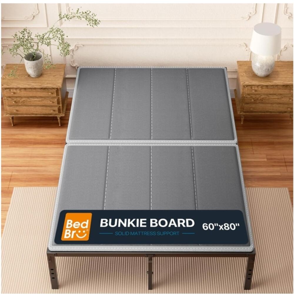 Bed Br Bunkie Board Queen 60x80 Gray Mattress Support Anti-Sag New